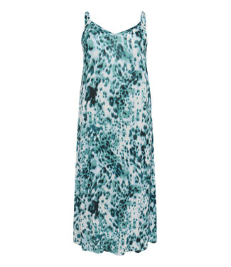 Kaffe Curve Kaffe Curve Julia Dress Teal Leopard