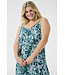 Kaffe Curve Julia Dress Teal Leopard