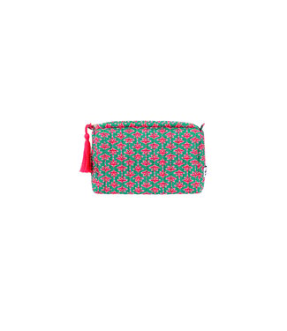 Floral Makeup Bag Green