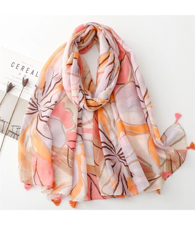 Pastel Flower Scarf