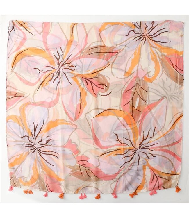 Pastel Flower Scarf