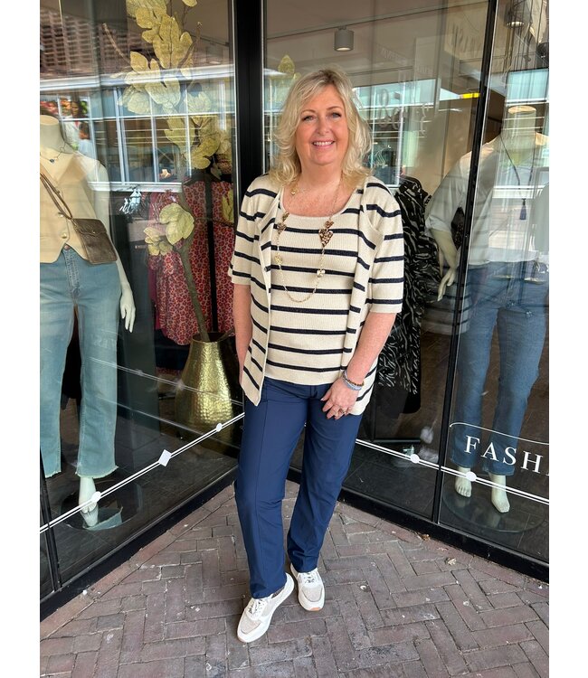 Exxcellent Alyson Pants Navy Blue