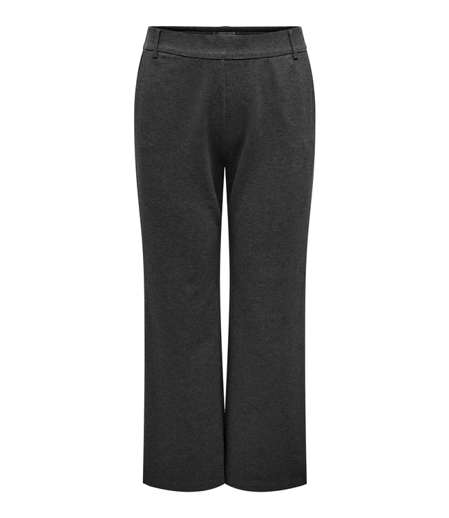 Only Carmakoma Goldtrash Straight Pants Dark Grey Melange