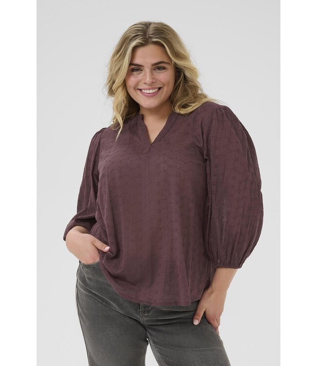 Kaffe Curve Maia Blouse Fudge