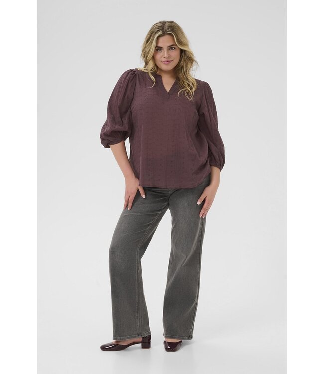 Kaffe Curve Maia Blouse Fudge