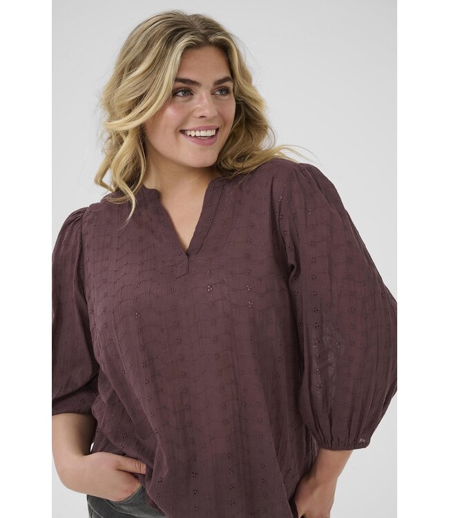 Kaffe Curve Maia Blouse Fudge