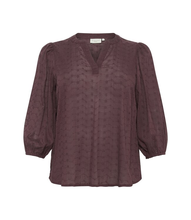 Kaffe Curve Maia Blouse Fudge