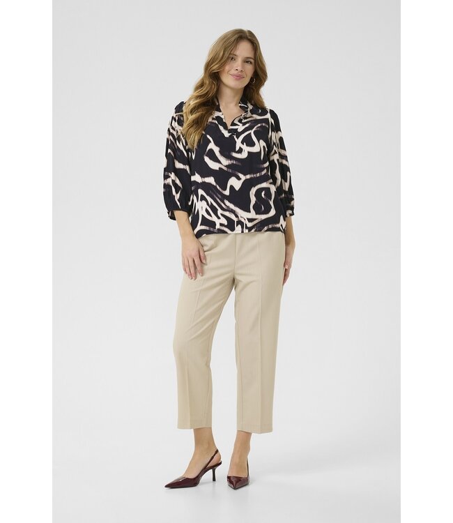 Kaffe Martha Frill Blouse Nature