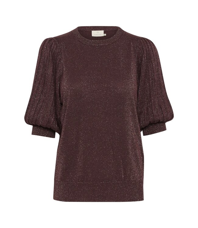 Kaffe Regina Pleat Pullover Fudge Glam