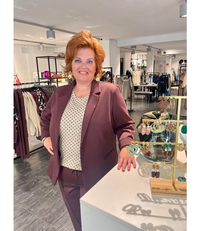 Kaffe Curve Lizzy Pullover Feather Gray Black Dot