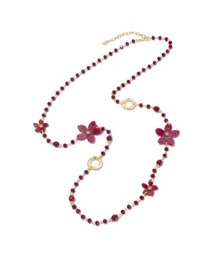 Ketting Dark Red Flowers