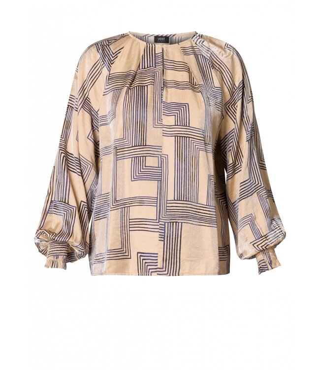 Yest Curve Fleur Blouse Dark Sand