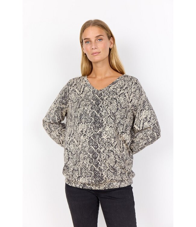 Soya Concept Violet Pullover Cream Combi