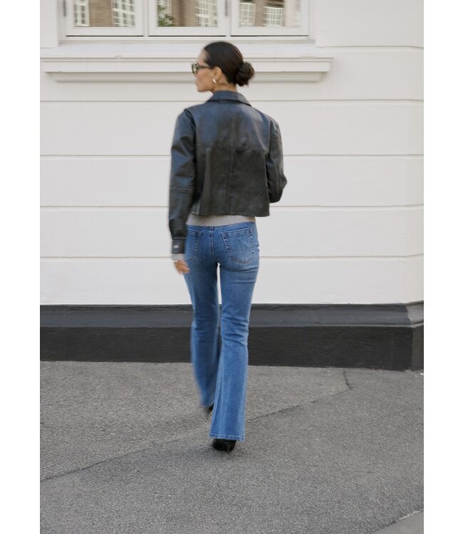 Kaffe Forest Flare Fit Jeans Medium Blue