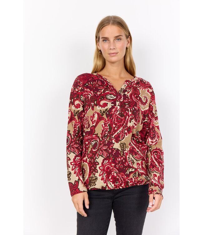 Soya Concept Felicity Top Paisley Red Combi