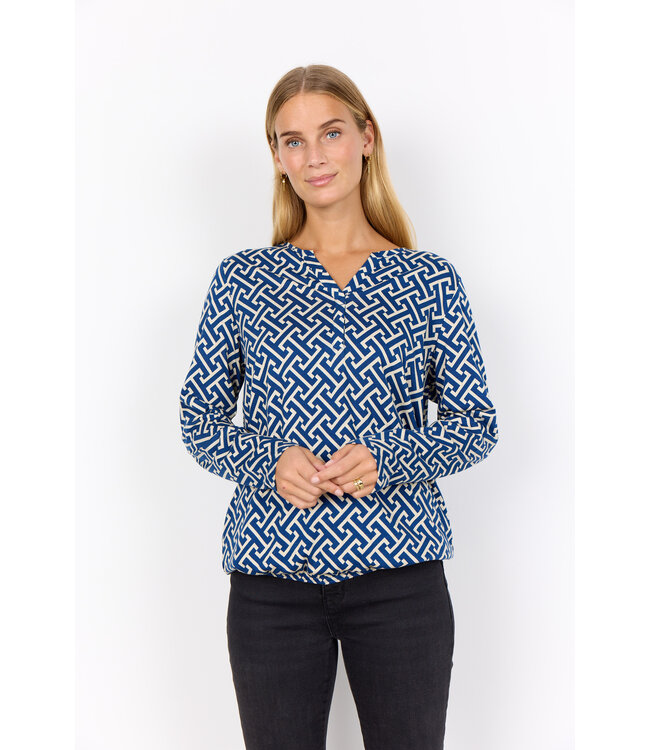 Soya Concept Felicity Top Pattern Estate Blue