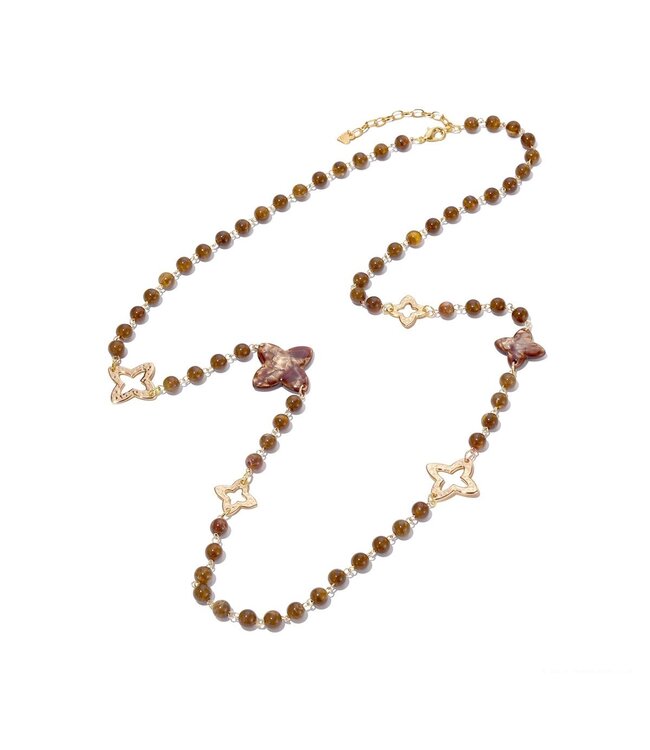 Ketting Light Brown Flowers