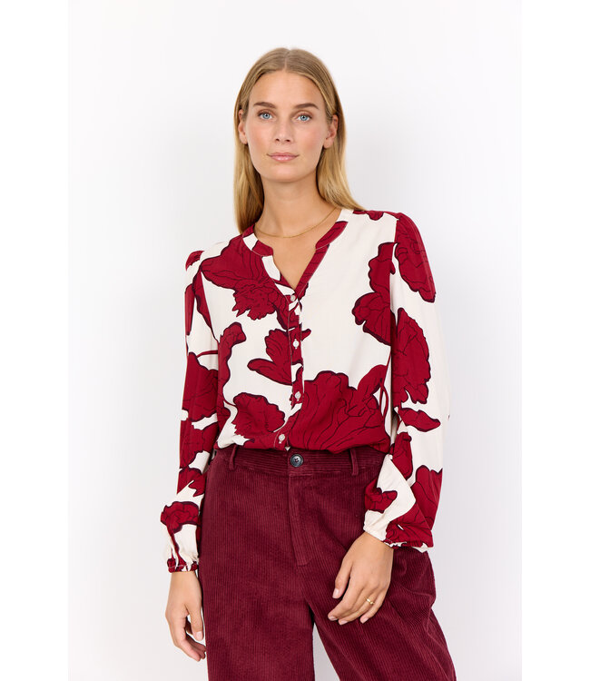 Soya Concept Vigdis Blouse Red Combi