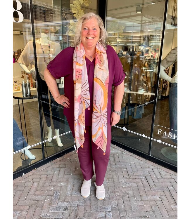 Only Carmakoma Goldtrash Pants Mauve Wine