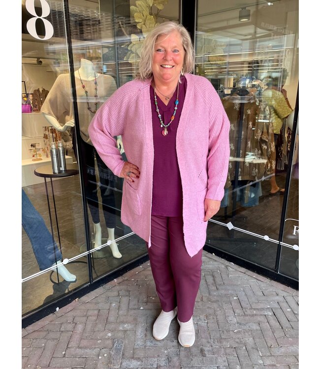 Only Carmakoma Goldtrash Pants Mauve Wine