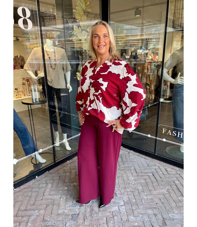 Soya Concept Vigdis Blouse Red Combi