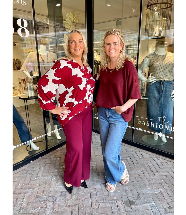 Soya Concept Vigdis Blouse Red Combi