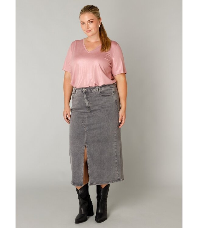 Yest Curve Hinte Top Dark Rose