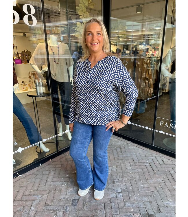 Soya Concept Felicity Top Pattern Estate Blue