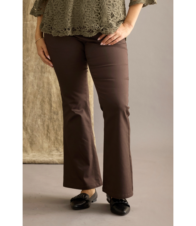 Zhenzi Flare Pants Chocolate