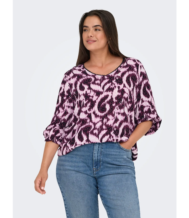 Only Carmakoma Tyla Blouse Mauve Wine