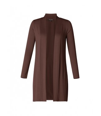 Base Level Curvy Base Level Curvy Ayla Long Cardigan Brown