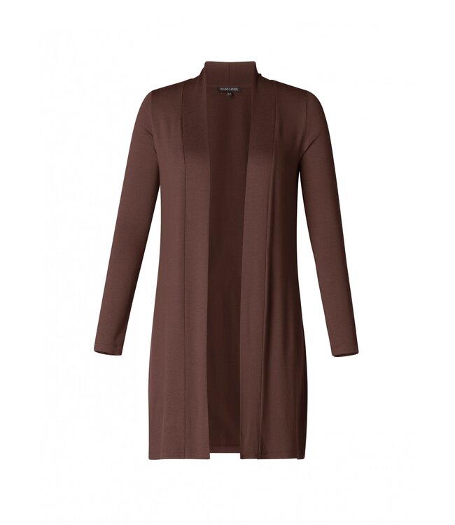 Base Level Curvy Ayla Long Cardigan Brown