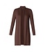 Base Level Curvy Ayla Long Cardigan Brown