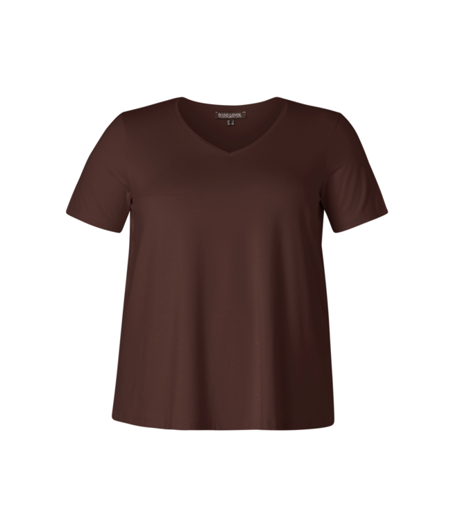 Base Level Curvy Alba T-shirt Brown