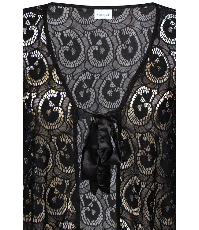 Zhenzi Sevy Lace Cardigan Black