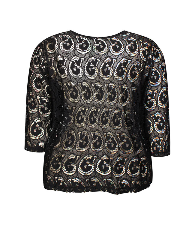 Zhenzi Sevy Lace Cardigan Black