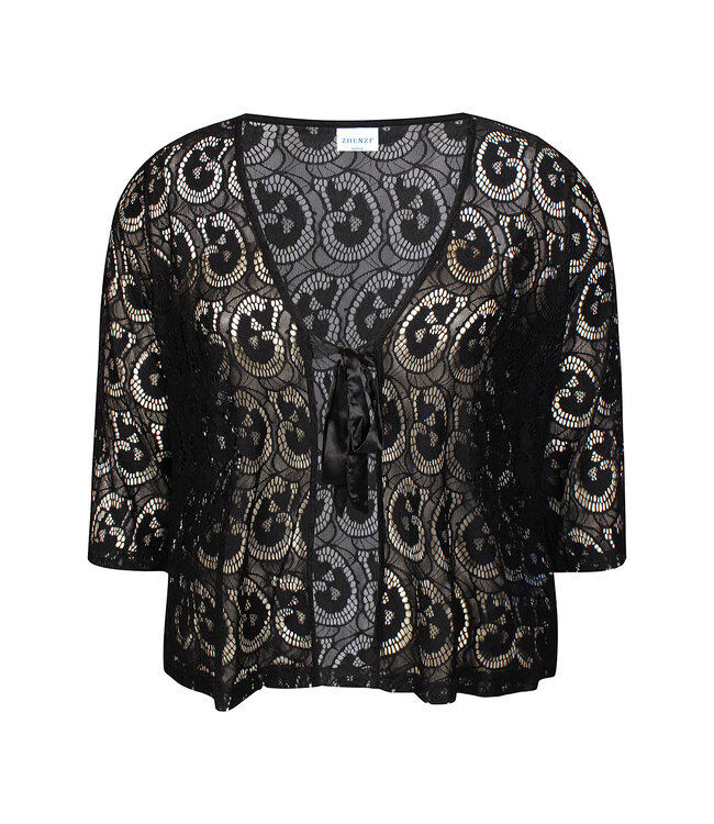 Zhenzi Sevy Lace Cardigan Black