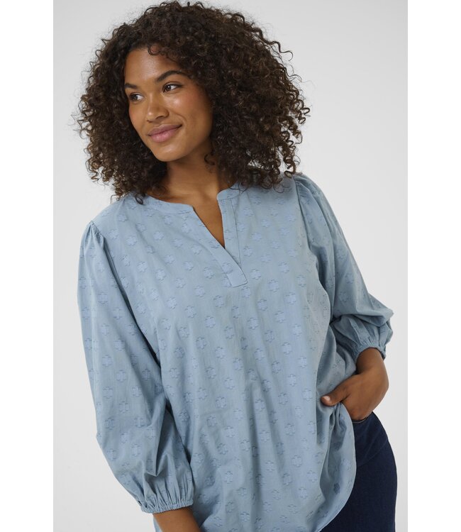 Kaffe Curve Loulou Blouse Windward Blue