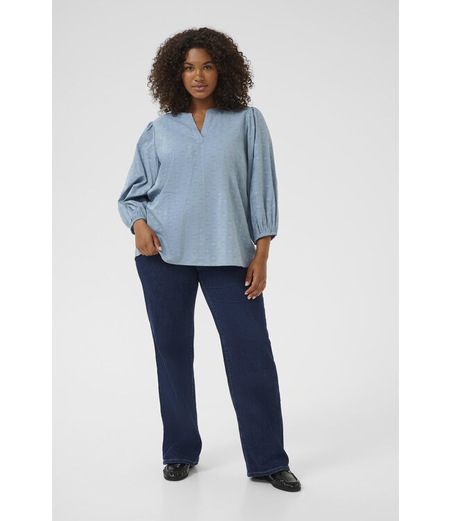 Kaffe Curve Loulou Blouse Windward Blue