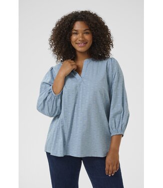 Kaffe Curve Kaffe Curve Loulou Blouse Windward Blue