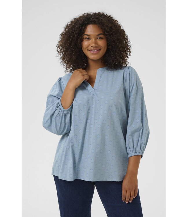 Kaffe Curve Loulou Blouse Windward Blue