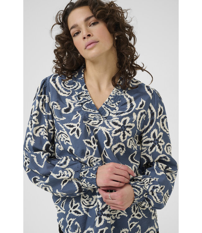 Kaffe Dahlia Blouse Bering Sea
