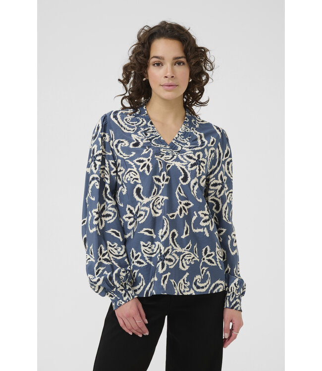 Kaffe Dahlia Blouse Bering Sea