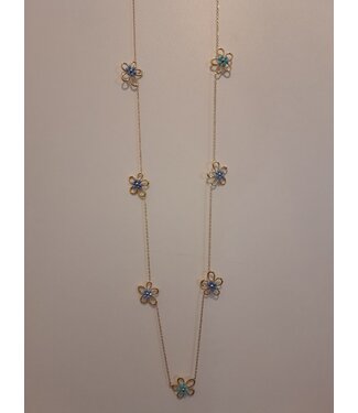 Ketting Lovely Blue Flowers