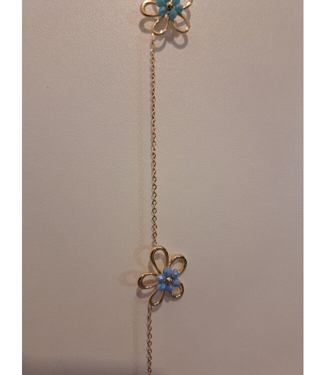 Ketting Lovely Blue Flowers