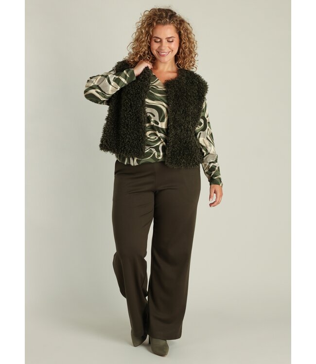 Yest Curve Gianna Gilet Army Green