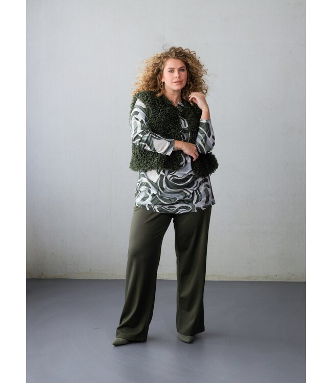 Yest Curve Gianna Gilet Army Green