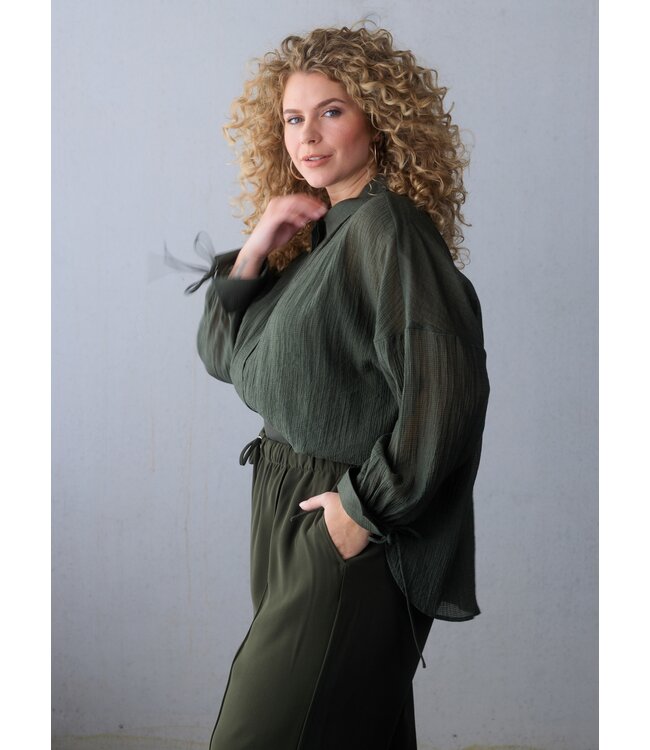 Yest Curve Gilda Blouse Army Green