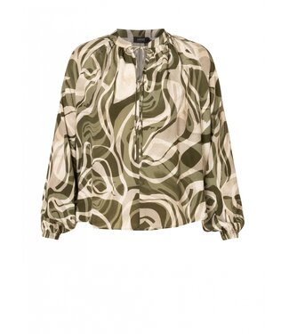 Yest Yest Carmen Blouse Army Green