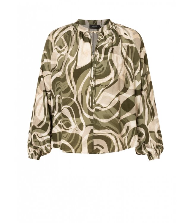 Yest Carmen Blouse Army Green
